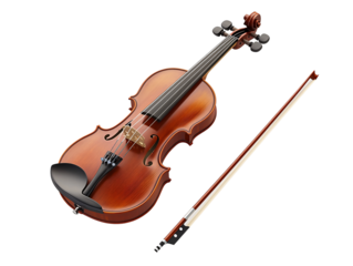 a violin and a bow