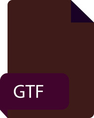 GTF file extension icon crisp corners grey colors