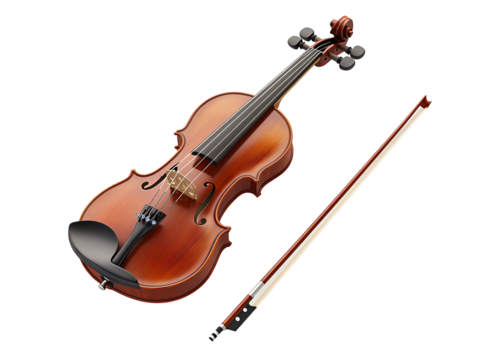 a violin and a bow