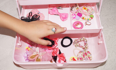 Hair accessories for little girls. High quality photo