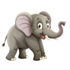Fototapeta premium Elephant Sound element animal cartoon isolated whitebackground 16:9