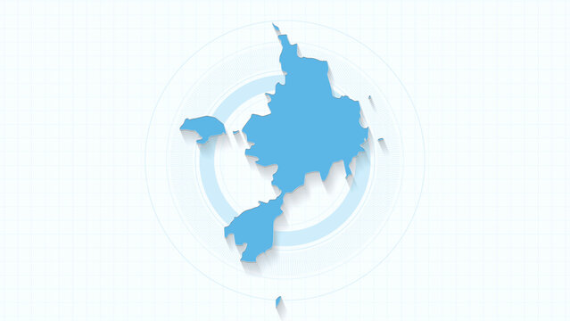 Blue Map of Sark, Sark map with borders of the states, country high detailed illustration map.