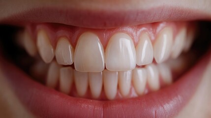 Fototapeta premium A close-up of a teeth with a focus on the natural texture and details, emphasizing uniqueness