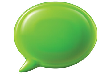 Isolated green speech bubble chat vector conversation icon