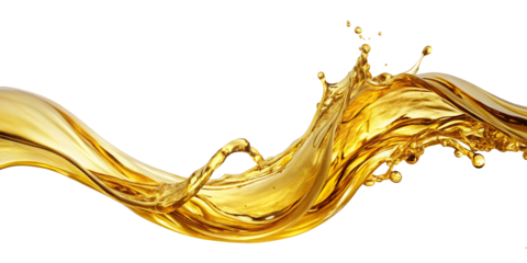 Oil splash, isolated on transparent png background