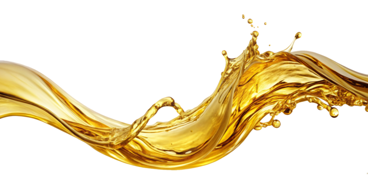 Oil splash, isolated on transparent png background
