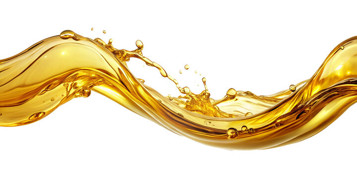 Oil splash, isolated on transparent png background