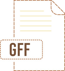 GFF File format icon dashed outline