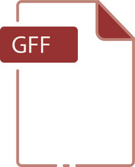Obraz premium GFF File format minimal icon outline