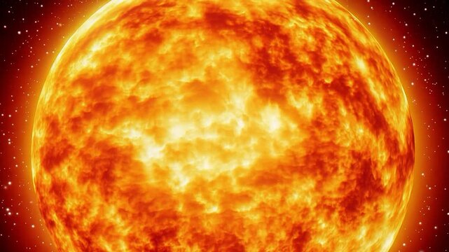 Close up of a hot yellow solar surface in space before a coronal mass ejection.