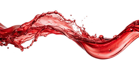 Red splash ,isolated on transparent png background