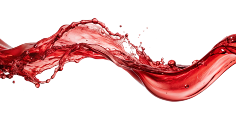 Red splash ,isolated on transparent png background