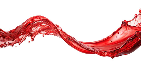 Red splash ,isolated on transparent png background