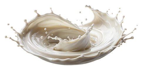 Milk splash ,isolated on transparent png background