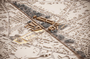 Layout of the architectural. Urban planning project.