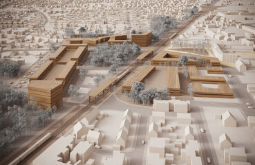 Layout of the architectural. Urban planning project.