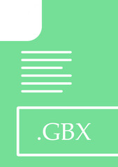Fototapeta premium GBX File format icon fill insidse with symbol