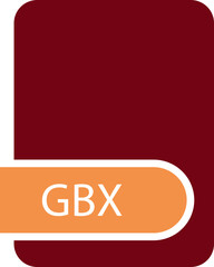 GBX File format icon with contour
