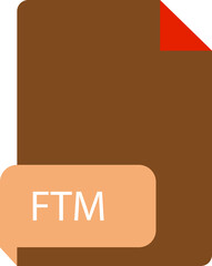FTM file extension icon crisp corners grey colors