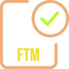 FTM File icon with checked mark