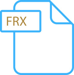 FRX File format icon rounded shapes outline