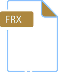 Obraz premium FRX File format minimal icon outline