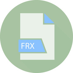 FRX File format icon space in shapes and circular shape outside