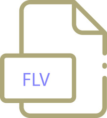 Old brick fill FLV file icon