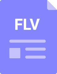 FLV File icon minimal outline with symbols