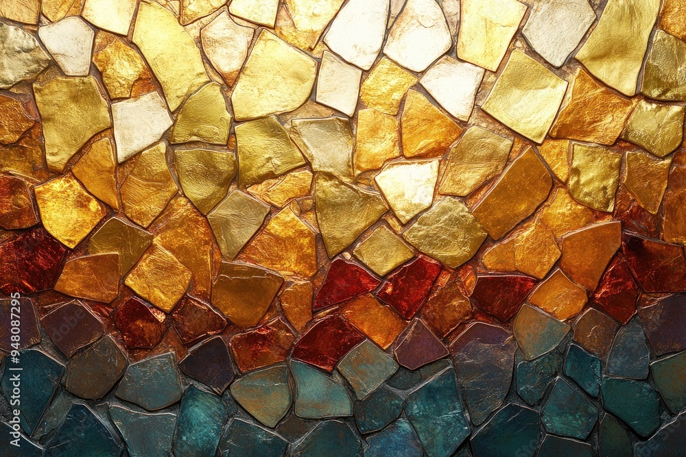 Poster decorative mosaic creating colorful abstract background