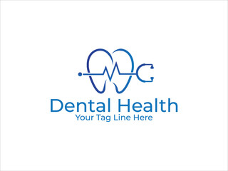 Dental Health logo design vector template, creative vector dentist logo design