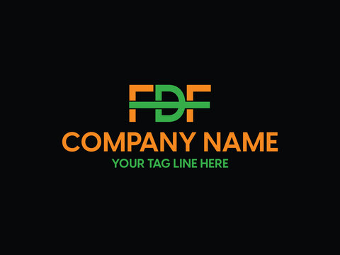 FDF Logo Design Initial Letter FDF Monogram Logo design vector template
