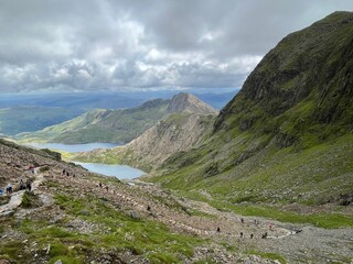 Snowdonia landscape in the mountains