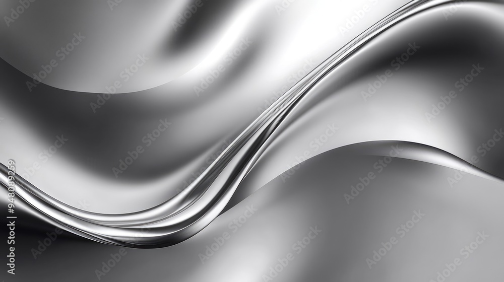 Aufkleber abstract silver gradient background with a smooth metallic transition, ideal for tech and luxury bra