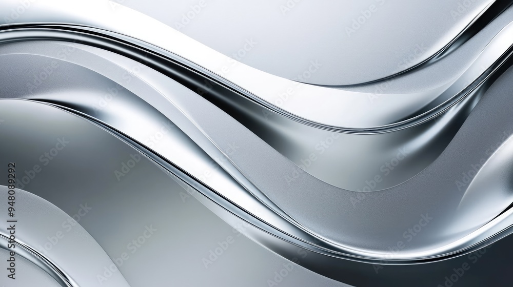 Aufkleber abstract silver gradient background with a smooth metallic transition, ideal for tech and luxury bra