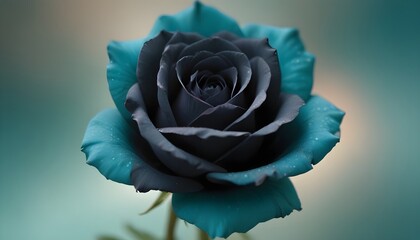Black Rose Closeup Image Floral 3D Illustration Love Background Valentines Day Design