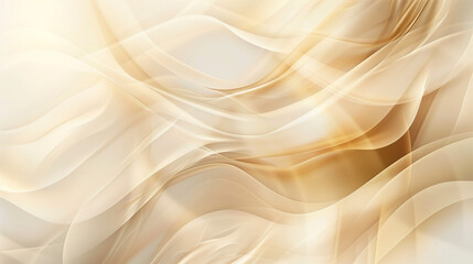 Obraz premium Elegant abstract design featuring soft golden hues in fluid, wave-like patterns, creating a warm and serene atmosphere.