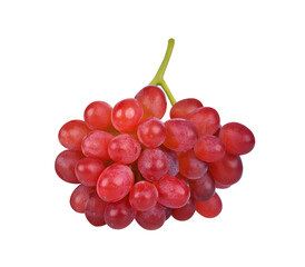 Bunch of red grapes isolated on transparent background. PNG