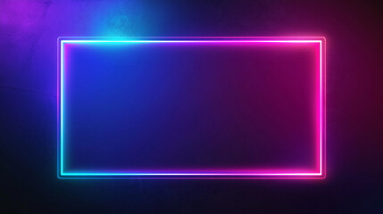 Neon gaming overlay with vibrant multicolor gradient frame on dark tech background for streaming, esports, or digital content creation