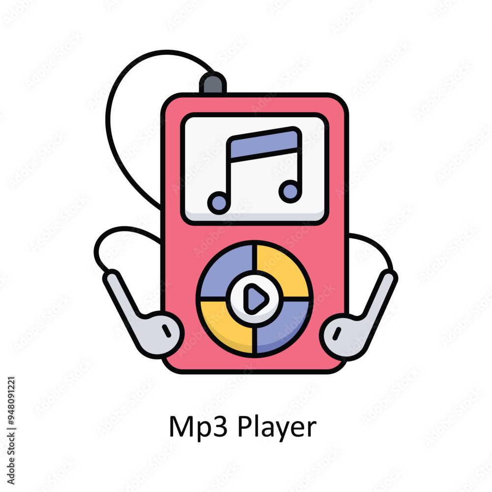 Poster web interface vector filled outline icon design illustration. information technology symbol on white