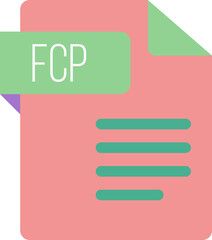 FCP File icon with dark ciolor and folded doc