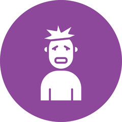 Panic glyph circle icon