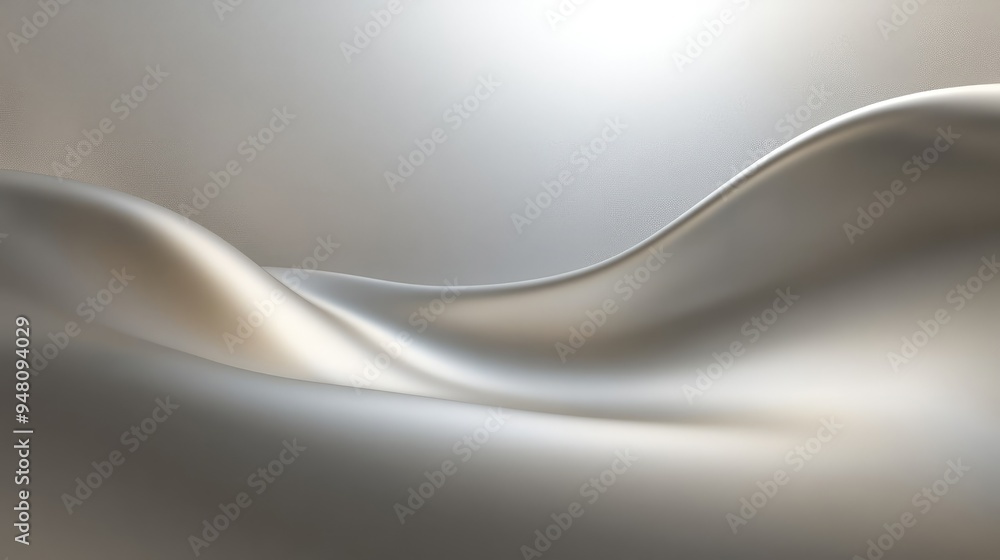 Aufkleber minimalist smooth silver gradient background with a gentle fade effect, ideal for product displays a