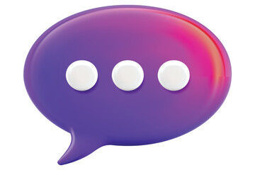 Isolated blue purple speech bubble chat vector conversation icon