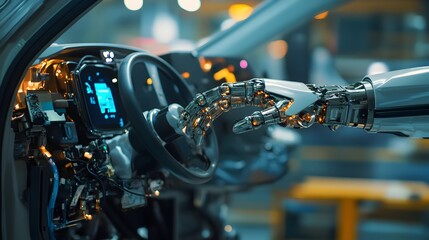 Futuristic Robotic Mechanical Arm with Engineering Technology