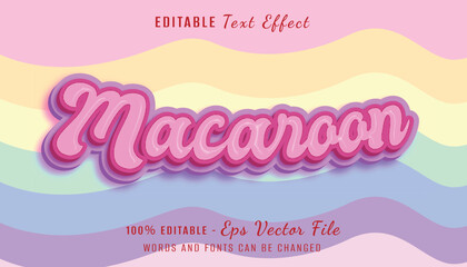 macaroon 3d text effect design