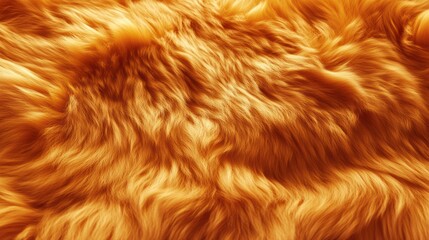 Fototapeta premium Close-up of a soft, textured orange fur with a warm, inviting glow.