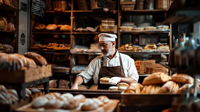 The baker in the bakery