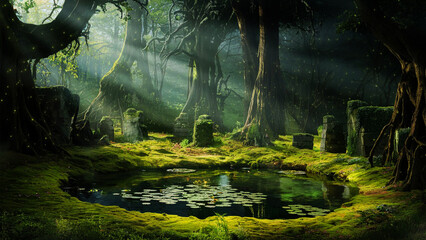 Mystical Forest Clearing