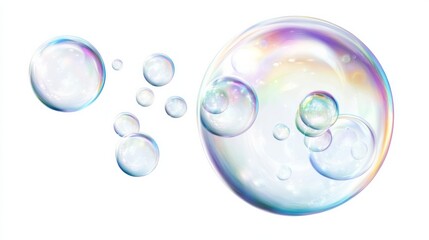 A bunch of bubbles are floating in the air